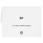 RIP Tombstone Greeting card (Back Horizontal)