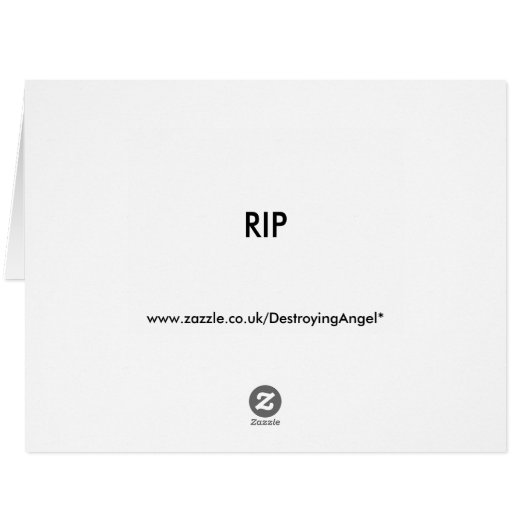 RIP Tombstone Greeting card (Back Horizontal)