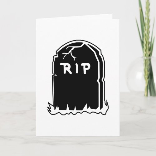 RIP Tombstone Greeting Cards
