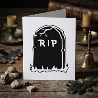 RIP Tombstone Greeting Cards