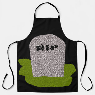 RIP Tombstone Halloween Apron