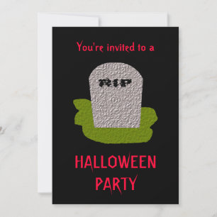 RIP Tombstone Halloween Party Customizable Invitat Invitation