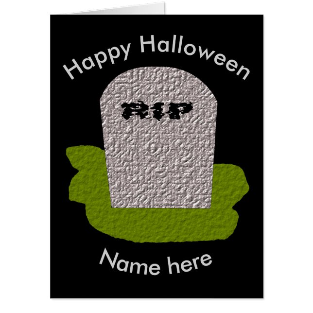 RIP Tombstone Huge Custom Card (Front)