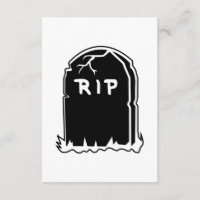 RIP Tombstone Invitations