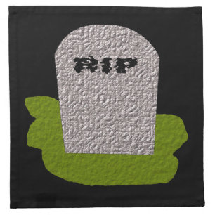RIP Tombstone Napkin