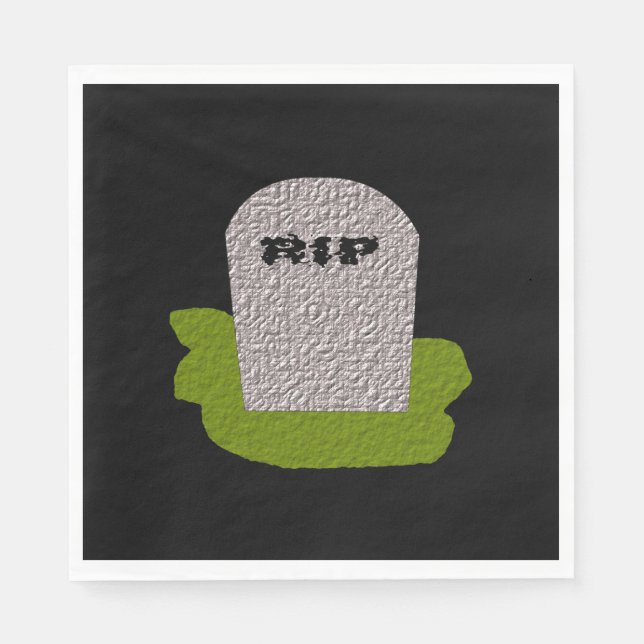RIP Tombstone Paper Napkins (Front)