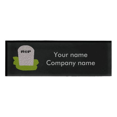 RIP Tombstone Personalized Name Tag