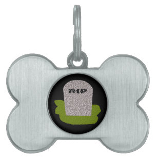 RIP Tombstone Pet Tag