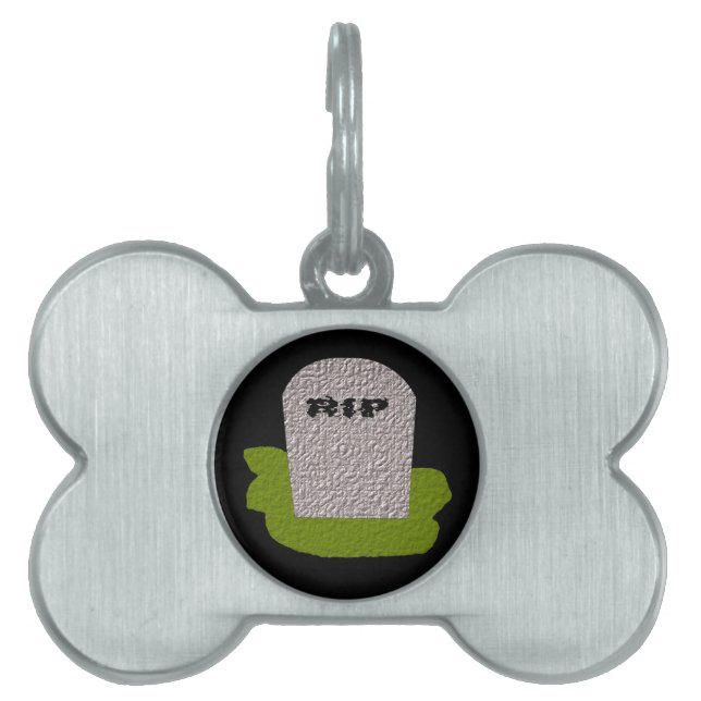 RIP Tombstone Pet Tag (Front)