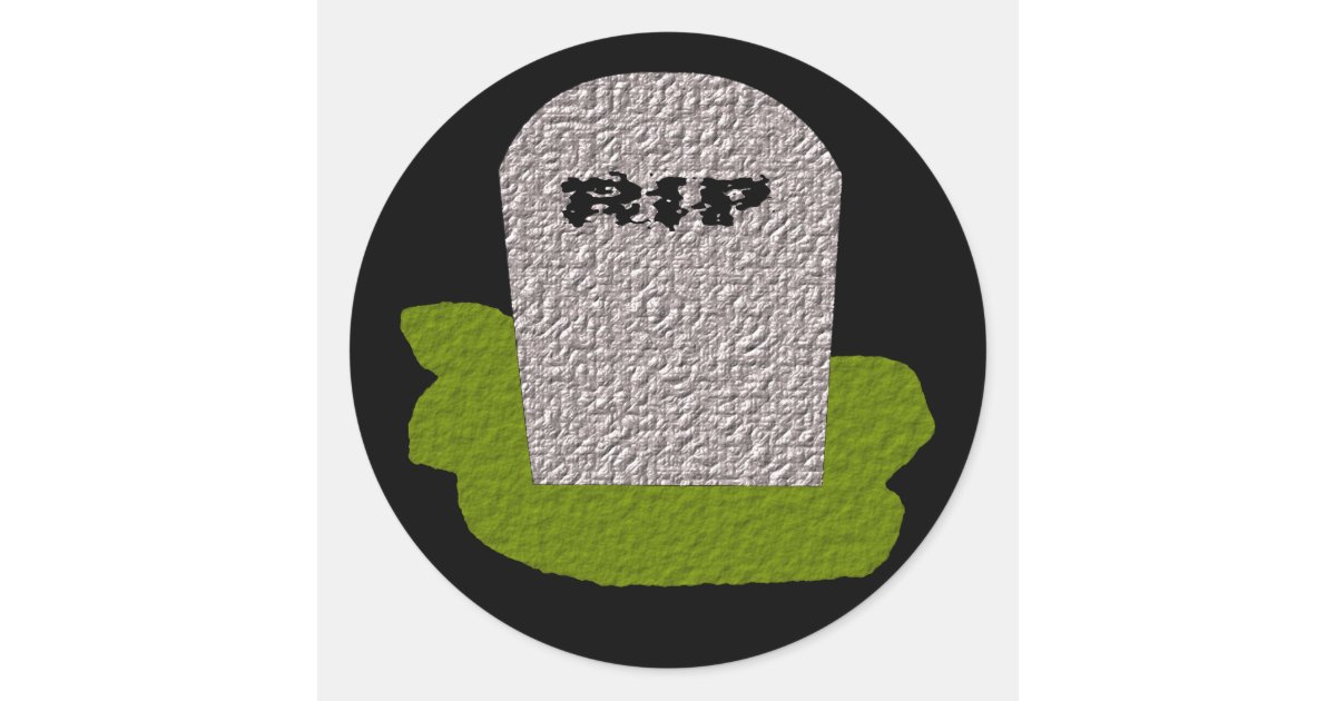 RIP Tombstone Sticker | Zazzle