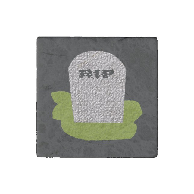 RIP Tombstone Stone Magnet (Front)