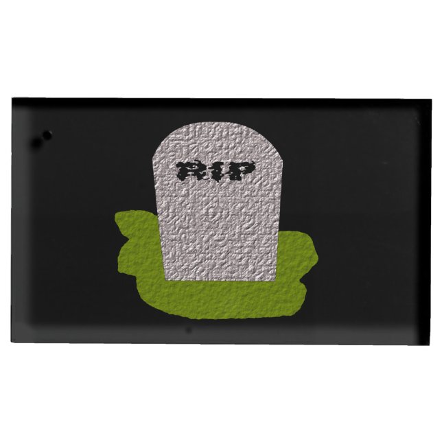 RIP Tombstone Table Card Holder (Front)
