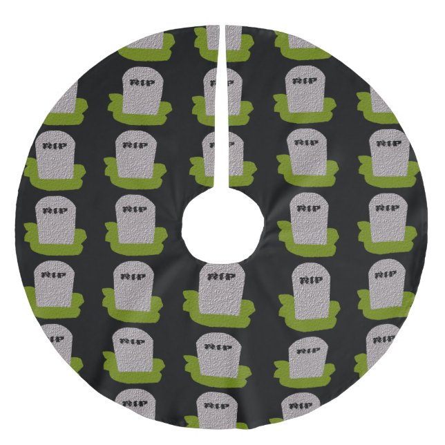 RIP Tombstone Tree Skirt (Front)