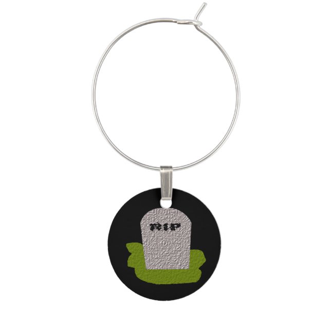 RIP Tomnbstone Wine Charm (Front)