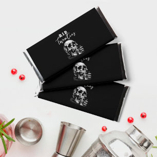 RIP Twenties 30th Birthday Party Whiskey Skull Hershey Bar Favors