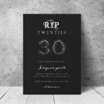 RIP Twenties Black Balloons 30th Birthday Party    Invitation<br><div class="desc">Have fun at your 30th Birthday party with this cool invitation,  featuring black background,  balloons and your custom text. Easily add your own details by clicking on the "personalize" option.</div>