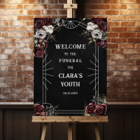 RIP Twenties Floral 30th Birthday Welcome