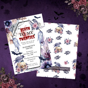 RIP twenties Gothic Halloween Milestone birthday Invitation
