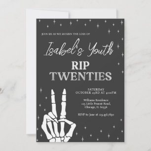 RIP Twenties Halloween Birthday Invitation
