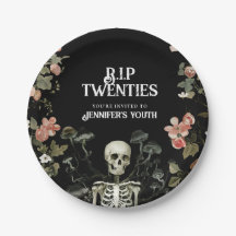 RIP Twenties Skeleton Floral 30th Birthday Party