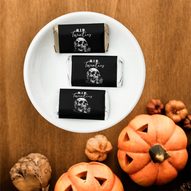 RIP Twenties Whiskey Skull 30th Birthday Party Hershey's Miniatures (Creator Uploaded)