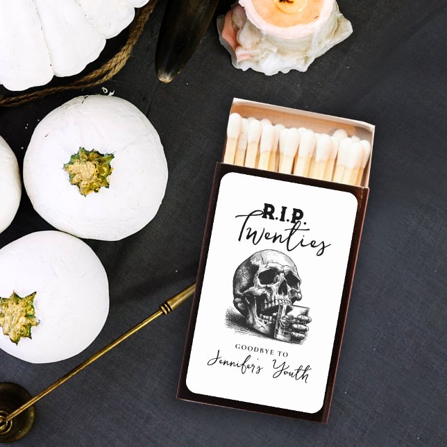 RIP Twenties Whiskey Skull Halloween Birthday  Matchboxes (Creator Uploaded)