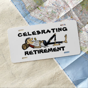 Rip Van Winkle style Celebrating Retirement License Plate
