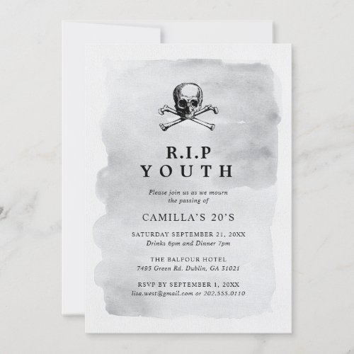 RIP Youth Invitation