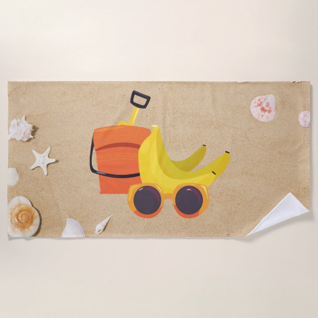 Ripe Bananas Beach Towel (Front)