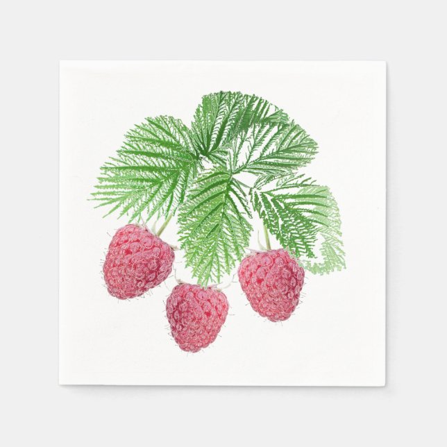 Ripe, berries, raspberries napkins (Front)