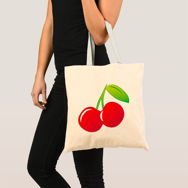 Ripe Bright Red Cherries Tote Bag (Creator Uploaded)