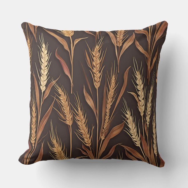 Ripe Ears of Grain, Author Natasha Us   Throw Pillow (Front)