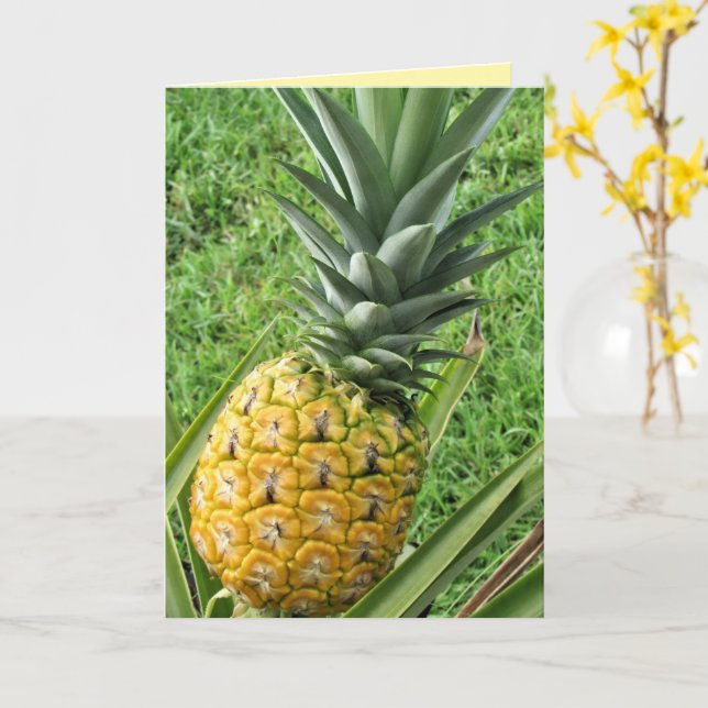 Ripe, Fresh, Delicious - Pineapple Of My Dreams Card (Yellow Flower)