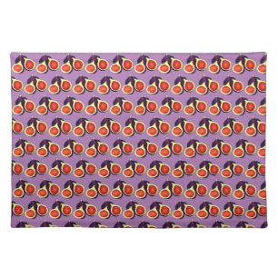 Ripe Fresh Sliced Purple Figs Fig Tree Fruit Cloth Placemat