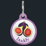 Ripe Fresh Sliced Purple Figs Fig Tree Fruit Pet ID Tag<br><div class="desc">Foodie design features an original marker illustration of a ripe fresh summer fig. This design is also available on other products. Lots of additional food-themed illustrations are also available from this shop. Don't see what you're looking for? Contact Rebecca to have something created just for you.</div>