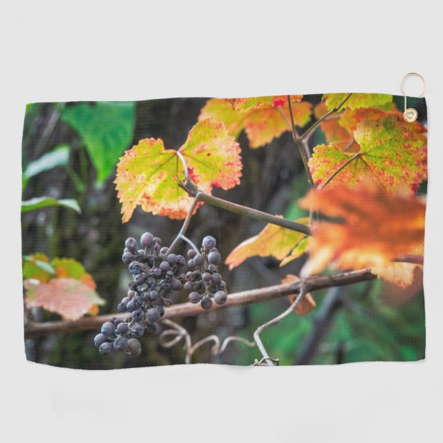 Ripe Isabella grape Golf Towel (Horizontal)