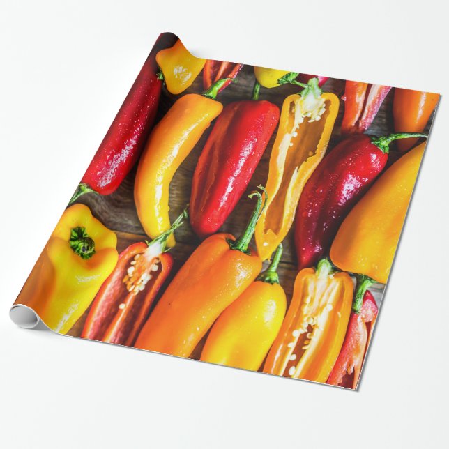 Ripe Jalapeno Peppers Wrapping Paper (Unrolled)