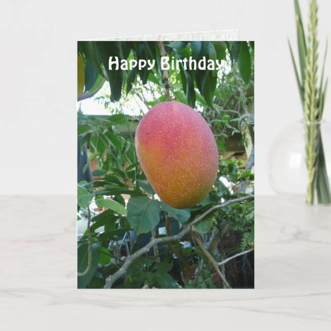 Ripe Mango Fruit Personalized Birthday Template (Front)