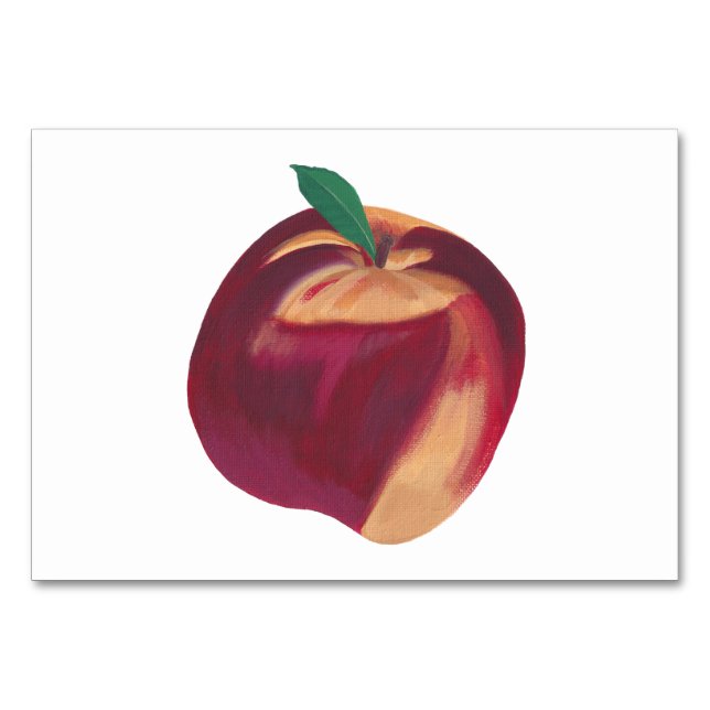Ripe Peach Food Reading Flashcards for Adults Table Number (Front)