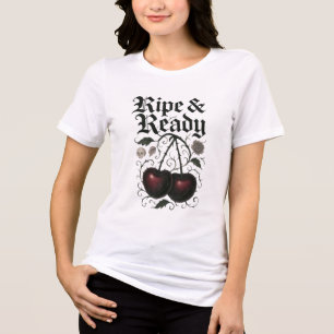 Ripe & Ready Cherries Gothic Graphic Tri-Blend Shirt