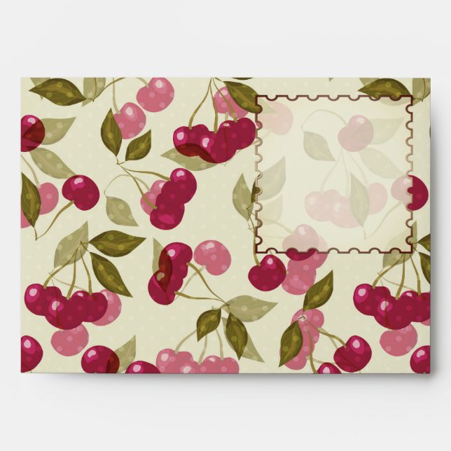 Ripe red cherry . envelope (Front)