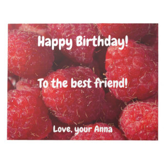 Ripe Red Raspberries Notepad