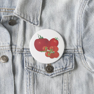 Ripe Red Tomatoes Button