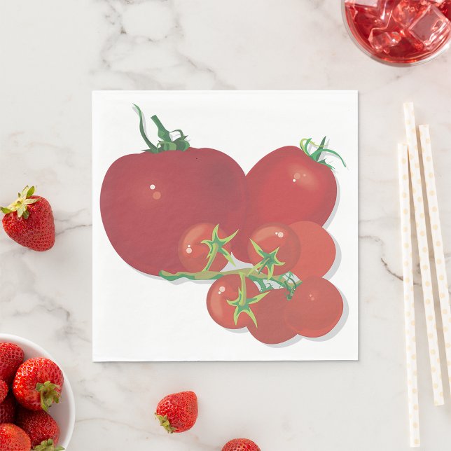 Ripe Red Tomatoes Napkins (Creator Uploaded)