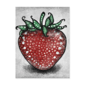 Ripe Strawberry Postcard