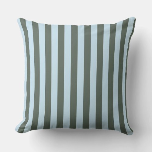 Ripe Stripe Pillow Design in Sky BlueForest Green