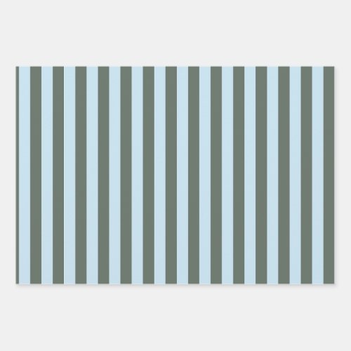Ripe Stripe Wrapping Paper Sky BlueForest Green