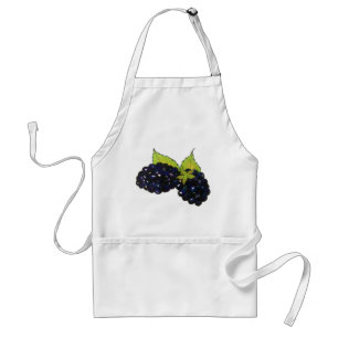 Ripe Summer Blackberries Blackberry Berry Berries Adult Apron