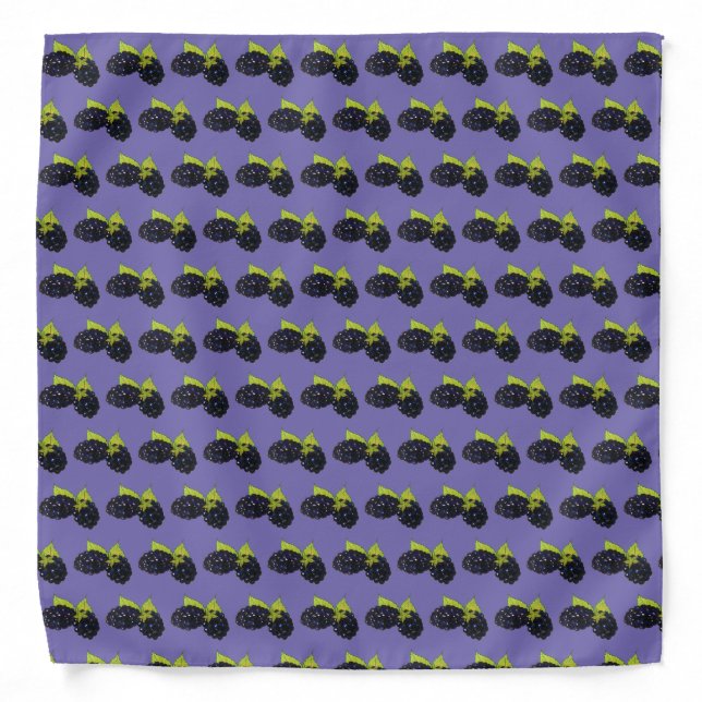 Ripe Summer Blackberries Blackberry Berry Berries Bandana (Front)
