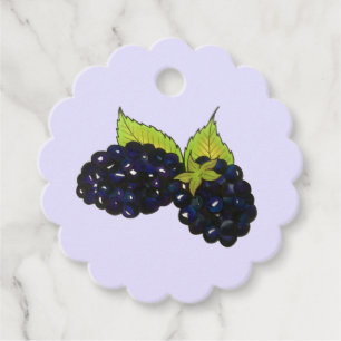Ripe Summer Blackberries Blackberry Berry Berries Favor Tags